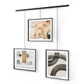 Produktbild: Umbra Exhibit Foto Collage Bilderrahmen – Flexibles Bilderrahmen-Set zur Horizontalen und Diagonalen Anbringung, für 3 Photos, Kunstdrucke, Bilder, 20x25cm, Schwarz