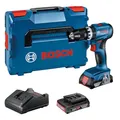 Produktbild: Bosch Professional 18V System Akku Schlagbohrschrauber GSB 18V-45 (Drehzahl 1.900 min⁻¹, inkl. 2x 2.0Ah Akku, GAL 18V-20, L-BOXX)