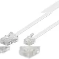 Produktbild: Goobay 93062 Modularanschlusskabel, 6 m, Weiß - RJ45-Stecker (8P4C) > RJ11/RJ14-Stecker (6P4C)