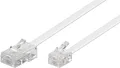 Produktbild: Goobay 93062 Modularanschlusskabel, 6 m, Weiß - RJ45-Stecker (8P4C) > RJ11/RJ14-