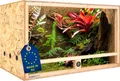 Produktbild: ITA Holz Terrarium 1006060 cm mit Seitenbelüftung & Integriertem Hygrometer - Holzterrarium aus OSB-3 Platten - Terrarien für Reptilien, Schlangen, Amphibien - EU Produkt,