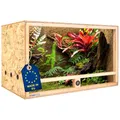 Produktbild: ITA Holz Terrarium 100x60x60 cm mit Seitenbelüftung & Integriertem Hygrometer - Holzterrarium aus OSB-3 Platten - Terrarien für Reptilien, Schlangen, Amphibien - EU Produkt, FSC Zertifiziert