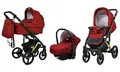 Produktbild: BabyLux® Kinderwagen Set 3 in 1 - UZO - incl. Babywanne, Buggy Sportsitz, Auto-Babyschale - Autositz - Kinderwagenset - Kombikinderwagen mit Wickeltasche, Regenschutz usw.
