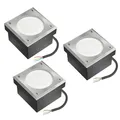 Produktbild: ledscom.de 3x LED Pflasterstein NEOLUM für außen, IP67, eckig, 10 x10cm, inkl. GX53 Leuchtmittel, 56lm, weiß