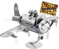 Produktbild: BRUBAKER Weinflaschenhalter Paar Flugzeug Flieger Metall Flug Reise Weingeschenk