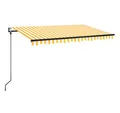 Produktbild: vidaXL Markise Sonnenschutz Automatisch Einziehbar 450x350 cm Gelb und Weiß