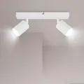 Produktbild: Ketom Deckenstrahler LED Weiß - Deckenstrahler 2 Flammig - LED Deckenleuchte Schwenkbar - GU10 Deckenlampe Spot - Spotlight Lampe Modern - Strahler Deckenspot für Küche, Wohnzimmer, Schlafzimmer