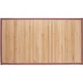 Produktbild: Relaxdays - Bambusmatte, 80x45 Cm, Feuchtigkeitsresistent, Rutschfest, Bambus Fußmatte Bad, Flur, Küche, Badteppich, Natur