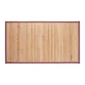 Produktbild: Relaxdays Bambusmatte, 80x45 cm, feuchtigkeitsresistent, rutschfest, Bambus Fußmatte Bad, Flur, Küche, Badteppich, natur