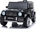 Produktbild: Beneo Motors Elektrisches Kinderauto Mercedes G Neu, Schwarz, Original lizenziert, Batteriebetrieben, Öffnende Türen, Einzelsitz, 2x Motor, Lithiumbatterie, 2,4 GHz Fernbedienung, Vorder- und Hinterradaufhängung, Sanftes Anfahren