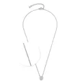 Produktbild: JEWELS BY LEONARDO Halskette Catherine • feine Anker-Kette aus silberfarbenem Edelstahl • runder Anhänger besetzt mit Zirkonia-Steinchen • 45-50 cm Länge • Schmuck Geschenk für Frauen • 025402