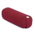 Produktbild: Bodhi Yoga Mini Bolster ECO | Ø 14 cm | 100% Bio-Baumwolle | Nackenrolle mit Buchweizenschalen | Yogabolster mit abnehmbarem und waschbarem Bezug | Yogarolle für Meditation | Bordeaux