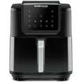 Produktbild: Rommelsbacher HEIßLUFTFRITTEUSE, Schwarzchrom, Kunststoff, 8 L, 25x29.5x41.5 cm, CE, RoHS, Grüner Punkt, wärmeisolierte Außenfläche, antihaftbeschichteter Innenbehälter, Temperaturanzeige, Betriebsanzeige, Timer, Heißlufttechnologie, Einsatz/Korb spülmaschinengeeignet, verstellbarer Thermostat, Kontrollleuchte, Sichtfenster, Display, Küchengeräte, Heißluftfritteusen