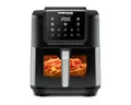 Produktbild: ROMMELSBACHER Heißluftfritteuse FRH 1700, XXL-Backraum 8 Liter (ca. 21 x 30 cm) für 1.000 g Pommes, sehr leiser Betrieb 45 db(A), 10 Programme, 60-200 °C, großes Sichtfenster mit Innenraumbeleuchtung