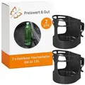 Produktbild: 2x Getränkehalter flex. Befestigungswinkel 12,8x8,7x12,1cm – Universeller Flaschenhalter bis zu 1,5L – Becherhalter