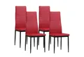 Produktbild: Albatros International Esszimmerstuhl Esszimmer Stühle 4 er Set MILANO, Stuhl Stühle Esszimmerstühle, Küche (4er Set, Rot, Kunstleder Bezug), Küchenstuhl Küchenstühle Essstühle für den Esstisch Ess Stühle