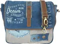 Produktbild: Sunsa Damen Umhängetasche. Messenger Tasche aus Canvas, Recycelte Jeans & Leder.