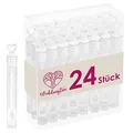 Produktbild: WeddingTree Seifenblasen Hochzeit Set in weiß – 24-teilig mit Herzgriff - herzallerliebst für Hochzeit Taufe Geburtstag Goldene Hochzeit Verlobung Valentinstag Gastgeschenk Party