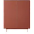 Produktbild: Feldmann-Wohnen Highboard, Rot, Hellbraun, Holz, 2 Fächer, 97x122x37 cm, Wohnzimmer, Kommoden & Sideboards, Highboards
