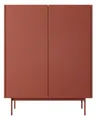 Produktbild: Feldmann-Wohnen Highboard Color (Color, 1 St., Highboard), 97x37x122cm Keramikrot, Eiche Linea, grifflos