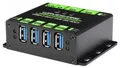 Produktbild: Waveshare Industrieller USB 3.2 Hub: 4-Port Erweiterung, umschaltbare Doppelhosts, Mehrfachschutz