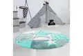 Produktbild: Carpet City Kinderteppich Bueno Kids 1451, rund, Höhe: 13 mm, Spielteppich, Sterne, 3D-Effekt, Weicher Flor, Pflegeleicht