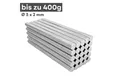Produktbild: MaajeeKuto Magnet Neodym Scheibenmagnet 5x2mm N38 Supermagnet Ni-Cu-Ni 400g Haftkraft (Neodym, 200-St., Neodym), Werkstoff: NdFeB, Farbe: Silberfarben