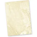 Produktbild: TATMOTIVE DICKES Urkundenpapier Karton Marmor A4 (100 Stück) 170 g/qm Beidseitig braun, Druckerpapier für Urkunden Speisekarten Basteln