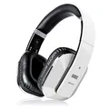 Produktbild: August EP650 - Bluetooth Kopfhörer v4.2 NFC mit aptX Low Latency - Stereo Over Ear Headphones Audio App kabellose Kopfhörer mit Mikrofon für Freisprecher tiefer Bass 15h Akku (weiß)
