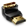 Produktbild: deleyCON HDMI 270° Winkeladapter - HDMI Typ A Buchse und Stecker - 4K Ultra HD UHD 3D Full HD 1080p HDR ARC Highspeed mit Ethernet