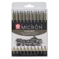 Produktbild: Sakura Pigma Micron, Etui mit 10 Finelinern Schwarz  Präzise Zeichentools
