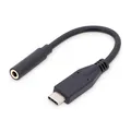 Produktbild: DIGITUS USB-C/3,5 mm Kabel AK-300321-002-S 20,0 cm schwarz, 1 St.