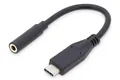Produktbild: DIGITUS USB 3.2 Gen1 Adapter-Kabel - 0.2 m - USB C (St) zu 3.5 mm Klinke (Bu) - 5 Gbit/s - USB-Adapter - Schwarz