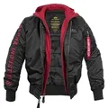 Produktbild: Alpha Industries MA-1 D-Tec SE Fliegerjacke black/red, Größe S