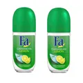 Produktbild: 2x FA Deo Deodorant Caribbean Lemon - Roll-On - 50ml