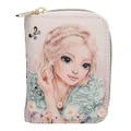 Produktbild: Depesche 13310 TOPModel Summer Feeling - Portemonnaie in Rosa, mit Model Motiv und Blumen Muster, Geldbörse mit Klettverschluss