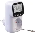 Produktbild: revolt Temperatur Regler: Digitales Steckdosen-Thermostat für Heiz & Klimageräte, Sensorkabel (Thermostat Stecker, Steckdosenthermostat Frostwächter, Digitale Thermostate)