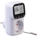 Produktbild: revolt Digitales Steckdosen-Thermostat für Heiz & Klimageräte, Sensorkabel