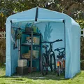 Produktbild: SoBuy KLS11-L-BL Fahrradgarage wetterfest Geräteschuppen Fahrradgarage für 2-4 Fahrräder Carport Zelt mit UV-Schutz Fahrradschuppen Blau 159x165x219cm