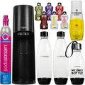 Produktbild: SodaStream Trinkwassersprudler Terra Schwarz Set Flaschen Sirup Kartusche