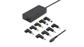 Produktbild: Qoltec Uniwersalny zasilacz do laptopa 65W Automatyczny MultiPlug 9 wtyczek +kab