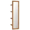 Produktbild: vidaXL Wandspiegel mit Regalen 30×30×120 cm Teak Massivholz