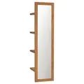 Produktbild: Wandspiegel mit Regalen 30×30×120 cm Teak Massivholz