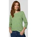 Produktbild: 3/4-Arm-Shirt RABE, Damen, Gr. 38, farn, Jersey, Obermaterial: 92% Baumwolle, 8% Elasthan, gestreift, regular fit hüftbedeckend, Rundhals, gerader Abschluss, Shirts 3/4-Arm-Shirt, in Streifen-Optik