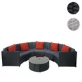 Produktbild: Mendler Poly-Rattan Garnitur rund HWC-E17, Garten-Set Sitzgruppe ~ Variantenangebot 65118+65119+65120
