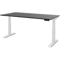 Produktbild: ASSMANN Büromöbel Schreibtisch PITINO (160x70cm Weiß Schwarz Kollisions-Schutz, Elektrisch höhenverstellbar, Familiengerecht, Verriegelungsfunktion 2-fach-Motorik Dreifachhub, einfache Montage, für Büro und Homeoffice), TÜV-zertifiziert, Blauer Engel, 5 Jahre Herstellergarantie 160 cm x 121 cm x 70 cm