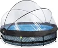 Produktbild: EXIT Stone Pool ø360x76cm mit Filterpumpe und Abdeckung - grau