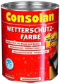 Produktbild: Wetterschutzfarbe Schwedenrot f. Gartenzäune Dachrinne Regenrohre Consolan 750ml