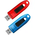 Produktbild: SanDisk USB-Stick Ultra, 64 GB SDCZ48-064G-G46BR2, bis 80 MB/s, USB 3.0, 2 Stück