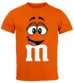 Produktbild: MoonWorks® Herren T-Shirt Fasching Karneval M Aufdruck Gruppen- Kostüm Verkleidung Last Minute Faschingskostüme Männer Funshirt 5 orange L